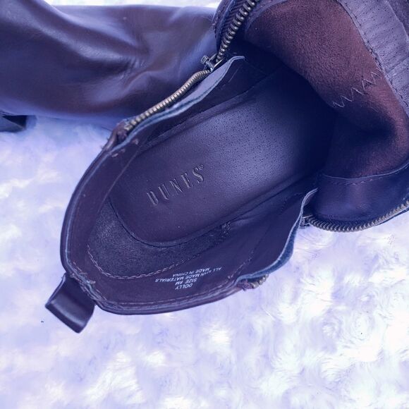 Dunes size 8 side zip dolly brown faux leather bootie - Picture 6 of 6